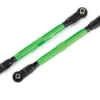 Traxxas Toe links, front (TUBES green-anodized, 6061-T6 aluminum) (2) (for use with TRX8995 WideMaxx suspension kit) – TRX8997G