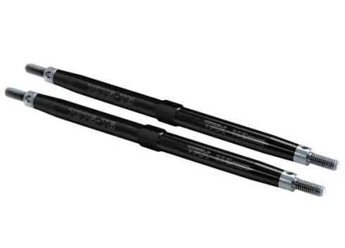 Traxxas Toe links, Maxx (Tubes black-anodized, 7075-T6 aluminum, stronger than titanium) (112mm, front) (2)/ rod ends (4)/ aluminum wrench (1) (For Maxx models w/sealed pivot ball suspension & 3.8′ wheels) – TRX5141A