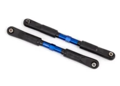 Traxxas Toe links, Sledge (TUBES blue-anodized, 7075-T6 aluminum, stronger than titanium) (120mm) (2)/ rod ends, assembled with steel hollow balls (4)/ aluminum wrench, 8mm (1) – TRX9549X