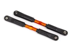 Traxxas Toe links, Sledge (TUBES orange-anodized, 7075-T6 aluminum, stronger than titanium) (120mm) (2)/ rod ends, assembled with steel hollow balls (4)/ aluminum wrench, 8mm (1) – TRX9549T