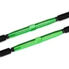 Traxxas Toe links, X-Maxx (TUBES green-anodized, 7075-T6 aluminum, stronger than titanium) (157mm) (2)/ rod ends, assembled with steel hollow balls (4)/ aluminum wrench, 10mm (1) – TRX7748G