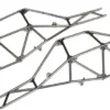 Traxxas Tube chassis side section (left & right) (satin black chrome-plated) – TRX8430X
