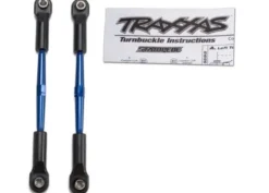 Traxxas Turnbuckles, aluminum (blue-anodized), toe links, 61mm (2) (assembled w/ rod ends & hollow balls) (fits Stampede) (requires 5mm aluminum wrench TRX5477) – TRX2336A