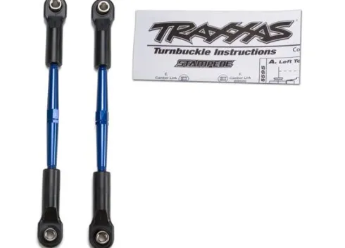 Traxxas Turnbuckles, aluminum (blue-anodized), toe links, 61mm (2) (assembled w/ rod ends & hollow balls) (fits Stampede) (requires 5mm aluminum wrench TRX5477) – TRX2336A
