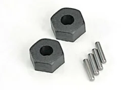 Traxxas Wheel hubs, hex (2)/ stub axle pins (2) – TRX1654