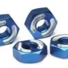Traxxas Wheel hubs, hex, 6061-T6 aluminum (blue) (4)/ axle pins (2.5x10mm) (4) – TRX4954X