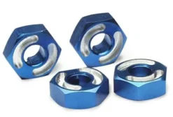 Traxxas Wheel hubs, hex, 6061-T6 aluminum (blue) (4)/ axle pins (2.5x10mm) (4) – TRX4954X