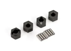 Traxxas Wheel hubs, 7mm hex (4)/ axle pins (4) – TRX9750