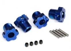 Traxxas Wheel hubs splined, 17mm (blue-anodized) (4) 4×5 GS (4) 3x14mm pin (4) – TRX8654