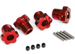 Traxxas Wheel hubs splined 17mm (red-anodized) (4) 4×5 GS (4, 3x14mm pin (4) – TRX8654R