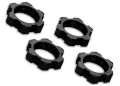 Traxxas Wheel nuts, splined, 17mm, serrated (black-anodized) (4) – TRX7758A