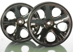 Traxxas Wheels, All-Star 2.8″ (black chrome) (nitro rear/ electric front) (2) – TRX5576A