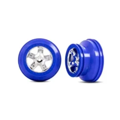 Traxxas Wheels, SCT chrome, blue beadlock style, dual profile (2.2′ outer 3.0′ inner) (2) (4WD front/rear, 2WD rear only) – TRX5868A