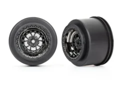 Traxxas Wheels, Weld black chrome (rear) (2) – TRX9473X