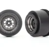 Traxxas Wheels, Weld satin black chrome (rear) (2) – TRX9473A