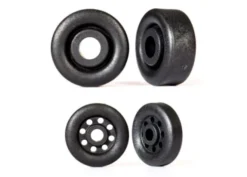 Traxxas Wheels, wheelie bar, black (26mm (2), 18mm (2)) – TRX9461