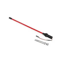 TRAXXAS Whip light, LED, red (assembled) (1)/ 3x12mm BCS (2) (replacement for 1 whip light, left or right) (requires #6588X accessory power supply) – TRX10992-RED