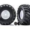 Traxxas White X-Monster Wheels w/ Terra Groove Tires (2) – TRX7689