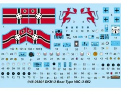 Trumpeter DKM U-Boat Type VII C U-552 Bouwpakket 1:48