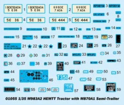 Trumpeter M983A2 HEMTT Tractor with M870A1 Semi- Trailer in 1:35 bouwpakket