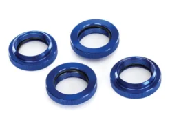 TRX7767 –Spring retainer adjuster, blue-anodized aluminum, GTX shocks 4 assembled with o-ring