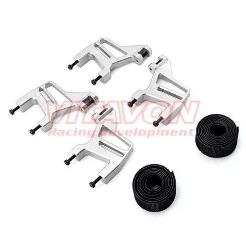 VITAVON CNC Aluminium #7075 Batterijhouder met Velcro Band – Traxxas X-MAXX 1/5