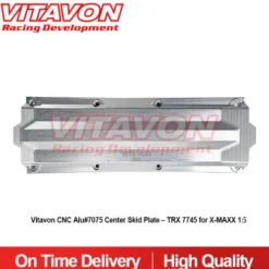 VITAVON CNC Aluminium #7075 Center Skid Plate – TRX-7745 voor X-MAXX