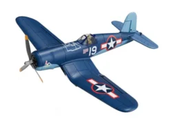 VOLANTEX F4U CORSAIR Blauw 4-kanaals 500mm brushless RC vliegtuig met Gyroscoop RTF compleet met 7.4V 400mAh 25C Lipo accu en lader