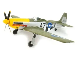 VOLANTEX P-51D Mustang Groen 4-kanaals 500mm brushless RC vliegtuig met Gyroscoop RTF compleet met 7.4V 400mAh 25C Lipo accu en lader