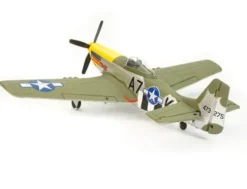 VOLANTEX P-51D Mustang Groen 4-kanaals 500mm brushless RC vliegtuig met Gyroscoop RTF compleet met 7.4V 400mAh 25C Lipo accu en lader