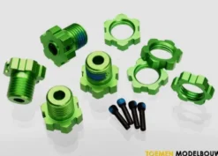Wheel hubs splined 17mm green-anodized – TRX5353G
