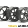 WHEEL SET TYPE 2 GUNMETAL MICRO RS4 – HPI73464