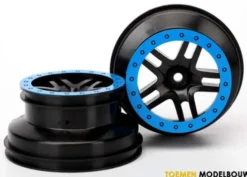 Wheels SCT Split Spoke black blue beadlock style – TRX5884A