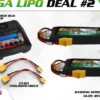 2x Gens ace Bashing Series 5000mAh 14.8V 4S1P 50C-100C Lipo Batterij XT90 en RC Plus Power Duo 100 Charger